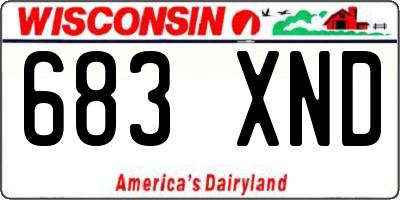 WI license plate 683XND