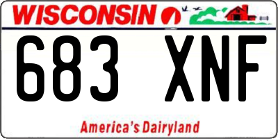 WI license plate 683XNF