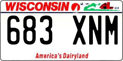 WI license plate 683XNM