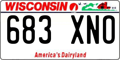 WI license plate 683XNO