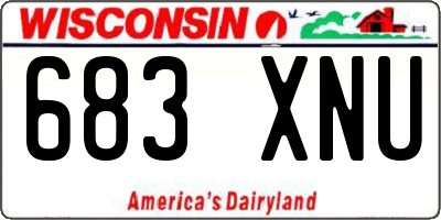 WI license plate 683XNU