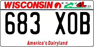WI license plate 683XOB