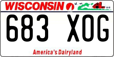 WI license plate 683XOG