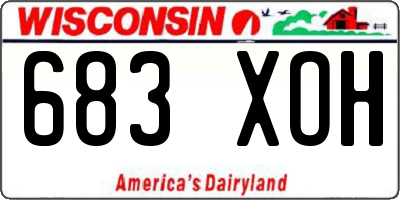 WI license plate 683XOH