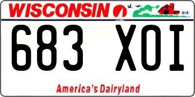 WI license plate 683XOI
