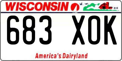 WI license plate 683XOK