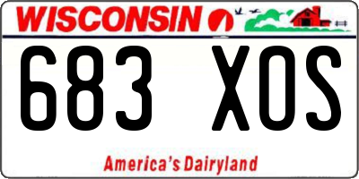 WI license plate 683XOS