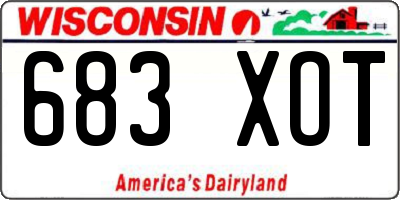 WI license plate 683XOT