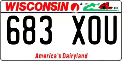 WI license plate 683XOU