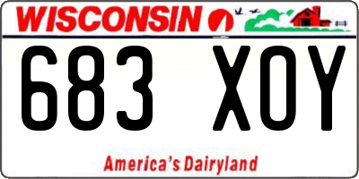 WI license plate 683XOY