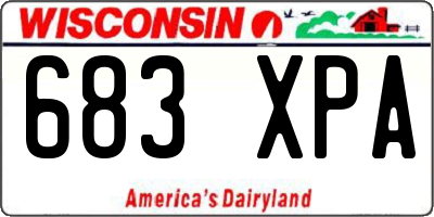 WI license plate 683XPA
