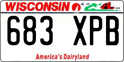 WI license plate 683XPB