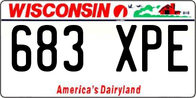WI license plate 683XPE