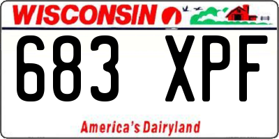 WI license plate 683XPF