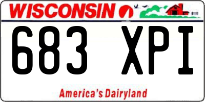 WI license plate 683XPI