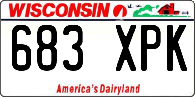 WI license plate 683XPK