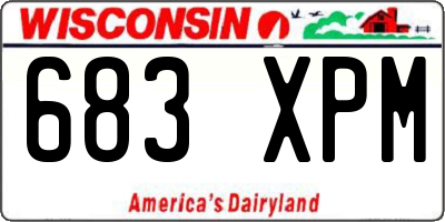 WI license plate 683XPM