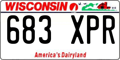 WI license plate 683XPR