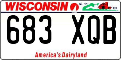 WI license plate 683XQB