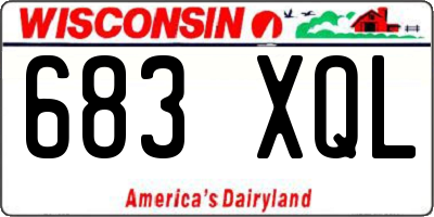 WI license plate 683XQL