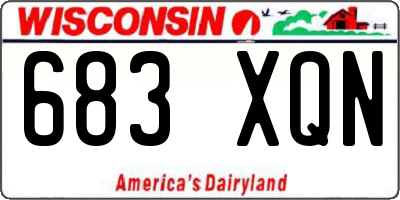 WI license plate 683XQN