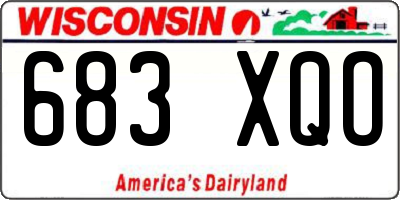 WI license plate 683XQO