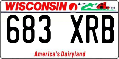 WI license plate 683XRB