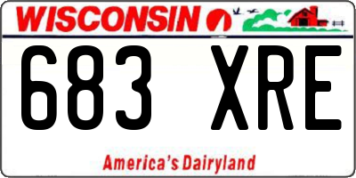 WI license plate 683XRE