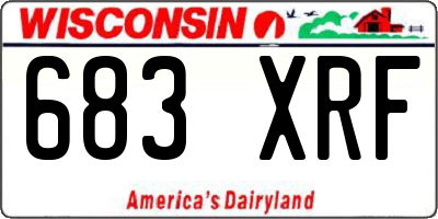 WI license plate 683XRF