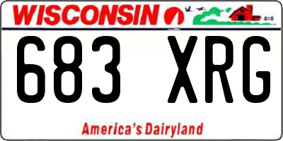 WI license plate 683XRG