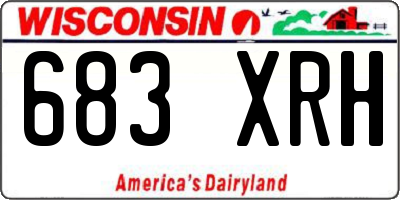 WI license plate 683XRH
