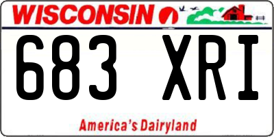 WI license plate 683XRI