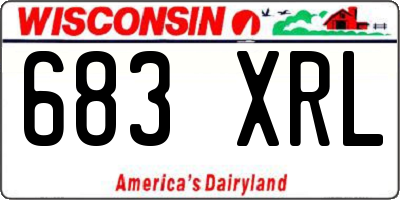 WI license plate 683XRL