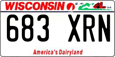WI license plate 683XRN