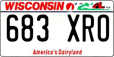 WI license plate 683XRO