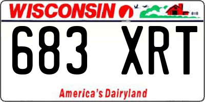 WI license plate 683XRT