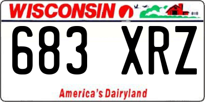 WI license plate 683XRZ
