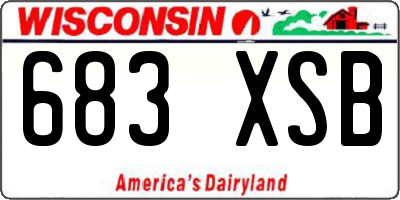 WI license plate 683XSB