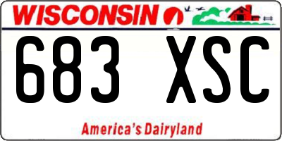 WI license plate 683XSC