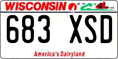 WI license plate 683XSD