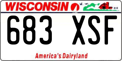 WI license plate 683XSF