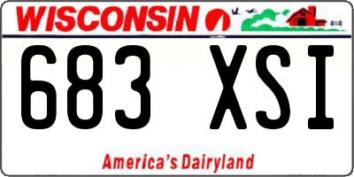 WI license plate 683XSI