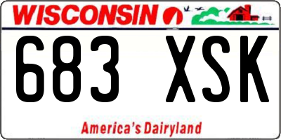 WI license plate 683XSK