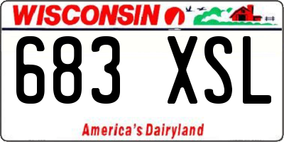WI license plate 683XSL