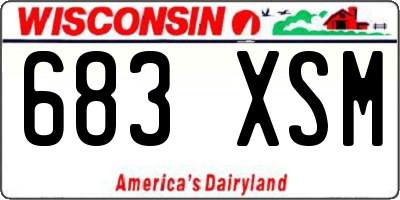 WI license plate 683XSM