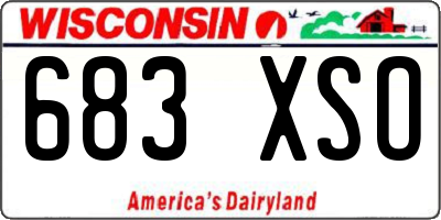 WI license plate 683XSO