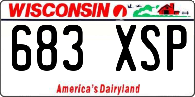 WI license plate 683XSP