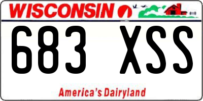 WI license plate 683XSS