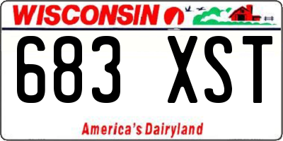 WI license plate 683XST