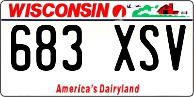 WI license plate 683XSV